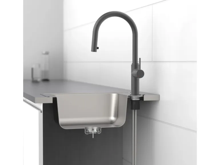 Schütte Spültischarmatur Blackpool Herausziehbarer Auslauf Graphit Matt
