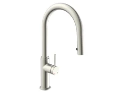 Schütte Spültischarmatur Blackpool mit herausziehbarer Haarbrause Edelstahloptik