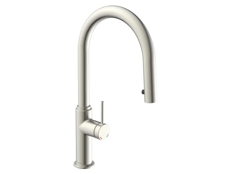 Schütte Spültischarmatur Blackpool mit herausziehbarer Haarbrause Edelstahloptik