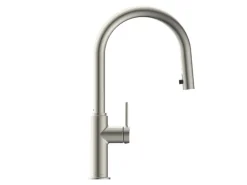 Schütte Spültischarmatur Blackpool mit herausziehbarer Haarbrause Edelstahloptik