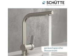 Schütte Spültischarmatur mit Herausziehbarem Auslauf London Edelstahloptik