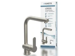 Schütte Spültischarmatur mit Herausziehbarem Auslauf London Edelstahloptik