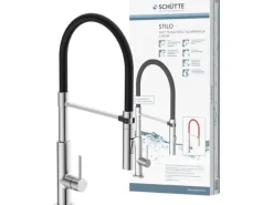 Schütte Spültischarmatur mit Soft-Touch Schlauch Stilo Chrom-Schwarz
