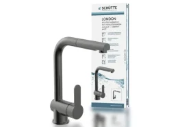 Schütte Spültischarmatur mit Herausziehbarem Auslauf London Graphit Matt