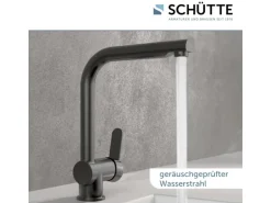 Schütte Spültischarmatur mit Herausziehbarem Auslauf London Graphit Matt