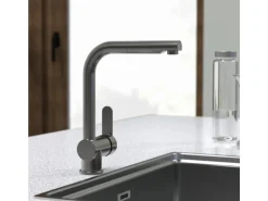 Schütte Spültischarmatur mit Herausziehbarem Auslauf London Graphit Matt