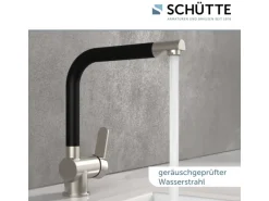 Schütte Spültischarmatur Rio Edelstahloptik Schwarz Matt