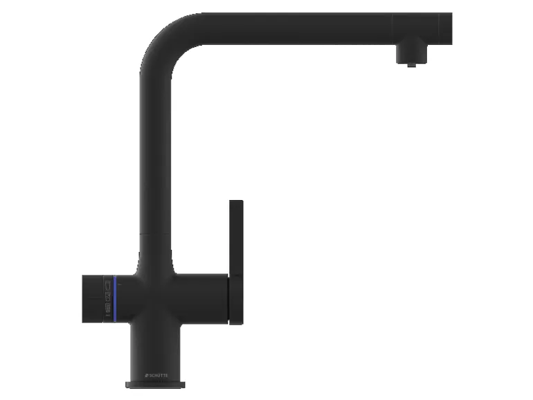 Schütte Sprudelwasser-Spültischarmatur-Set Aquastar Premium Schwarz Matt