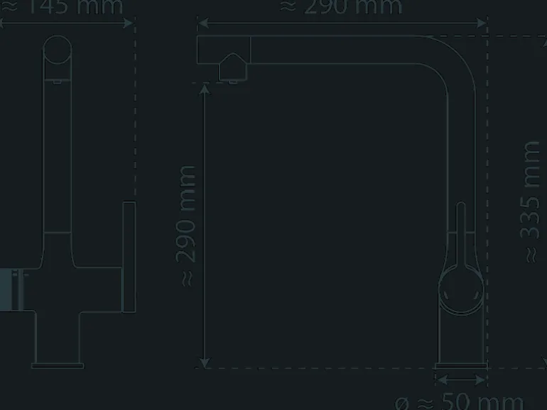 Schütte Sprudelwasser-Spültischarmatur-Set Aquastar Premium Schwarz Matt