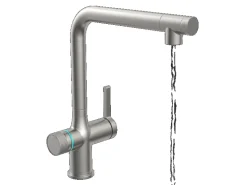 Schütte Sprudelwasser-Spültischarmatur-Set Aquastar Premium Edelstahloptik