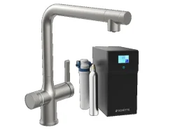 Schütte Sprudelwasser-Spültischarmatur-Set Aquastar Premium Edelstahloptik