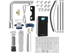 Schütte Sprudelwasser-Spültischarmatur-Set Aquastar Premium Edelstahloptik