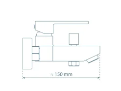 Schütte Wannenfüllarmatur Tokyo II Chrom