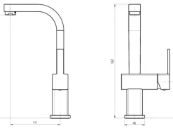Schütte Waschbeckenarmatur Signo mit hohem Auslauf Chrom