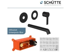 Schütte Waschtischarmatur Los Angeles für Wandmontage Schwarz Matt