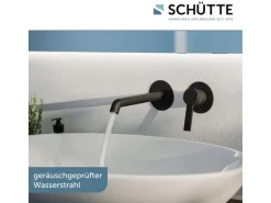 Schütte Waschtischarmatur Los Angeles für Wandmontage Schwarz Matt