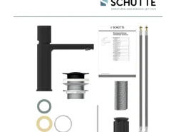 Schütte Waschtischarmatur New York Schwarz Matt