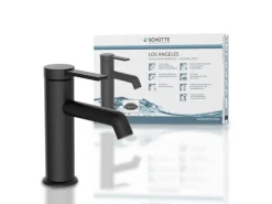 Schütte Waschtischarmatur Los Angeles Schwarz Matt