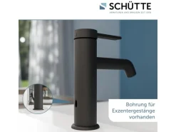 Schütte Waschtischarmatur Los Angeles Schwarz Matt