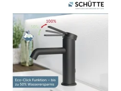 Schütte Waschtischarmatur Los Angeles Schwarz Matt