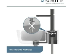 Schütte Waschtischarmatur New York Graphit Matt