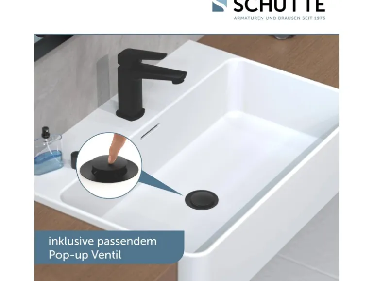 Schütte Waschtischarmatur Raven Schwarz-Matt