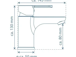 Schütte Waschtischarmatur  Denver Schwarz Matt