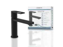 Schütte Waschtischarmatur Manhattan Schwarz Matt