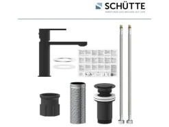 Schütte Waschtischarmatur Manhattan Schwarz Matt