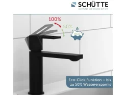 Schütte Waschtischarmatur Manhattan Schwarz Matt