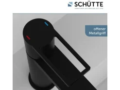 Schütte Waschtischarmatur Manhattan Schwarz Matt