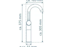 Schütte Waschtischarmatur für Aufsatzwaschbecken Cornwall Chrom