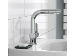 Schütte Waschtischarmatur London mit Herausziehbarer Haarbrause Chrom