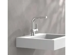 Schütte Waschtischarmatur London mit Herausziehbarer Haarbrause Chrom