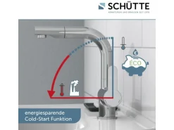 Schütte Waschtischarmatur London mit Herausziehbarer Haarbrause Chrom