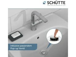 Schütte Waschtischarmatur London mit Herausziehbarer Haarbrause Chrom