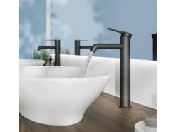 Schütte Waschtischarmatur Los Angeles für Aufsatzwaschbecken Schwarz Matt