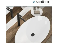 Schütte Waschtischarmatur Los Angeles für Aufsatzwaschbecken Schwarz Matt