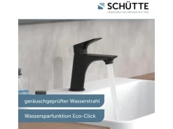 Schütte Waschtischarmatur Boston Schwarz Matt