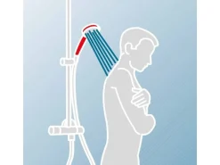 Schulte DuschMaster Rain mit Einhebelmischer rund BlackStyle, Mattschwarz