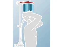 Schulte DuschMaster Rain mit Einhebelmischer rund BlackStyle, Mattschwarz