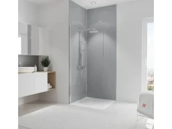 Schulte Duschrückwand-Set Ecke DecoDesign 255 cm x 90 cm x 90 cm Hellgrau