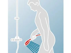 Schulte ExpressPlus Duschsystem Rain II Square mit Thermostat und Ablage