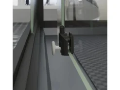 Schulte ExpressPlus Komplettdusche-Schiebetür Bali Mattschwarz 215 cm x 115 cm