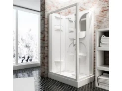 Schulte ExpressPlus Komplettduschkabine Malta Weiß klar hell 120x80x210 cm