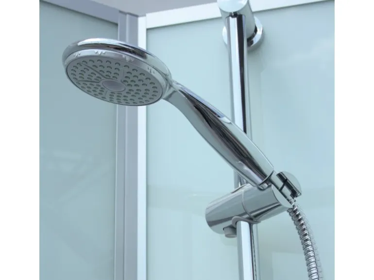 Schulte Komplettduschkabine Kreta II Alu-Natur Hellgrün 89x89x202 cm