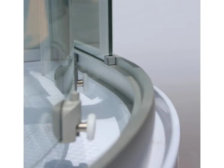 Schulte Komplettduschkabine Kreta II Alu-Natur Hellgrün 89x89x202 cm