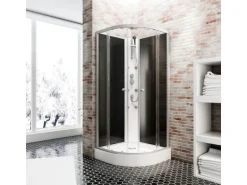 Schulte Komplettduschkabine Rhodos mit Schiebetür Alu-Natur 85 x 85 x 225 cm