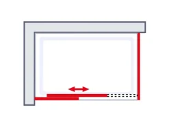 Schulte Komplettduschkabine Korsika mit Schiebetür Mattschwarz 120 x 80 x 220 cm