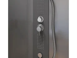 Schulte Komplettduschkabine Korsika mit Schiebetür Mattschwarz 120 x 80 x 220 cm